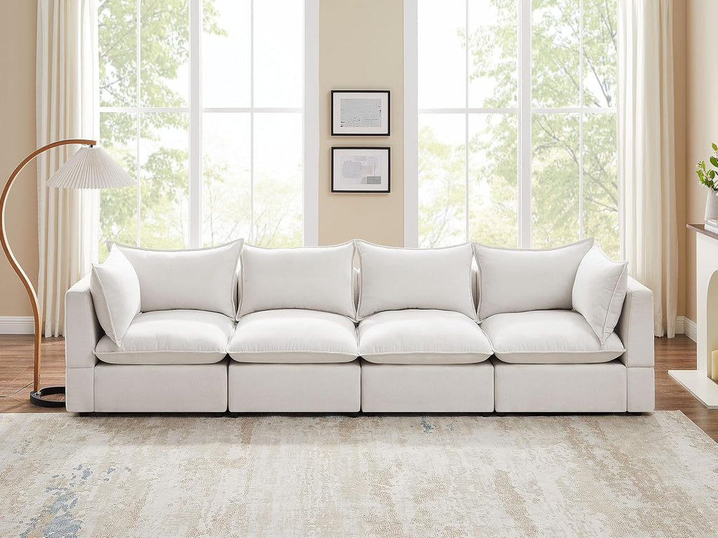VANOMi Modular Sectional Sofa, 5 Seater Sofa with Reversible Chaise for Living Room, L Shape Sofa